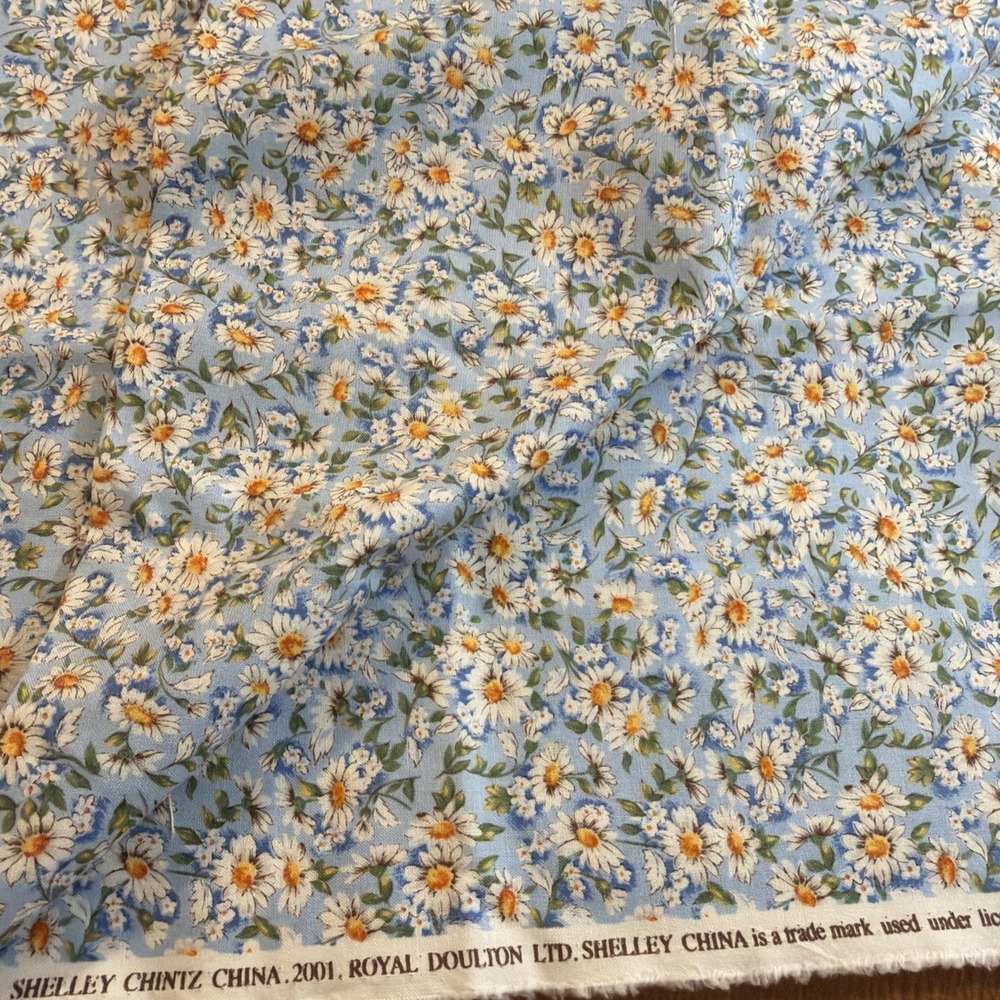 Vtg 2001 Royal Doulton Ltd Woodrow Studio 60" By 44" Daisies Shelly Chintz